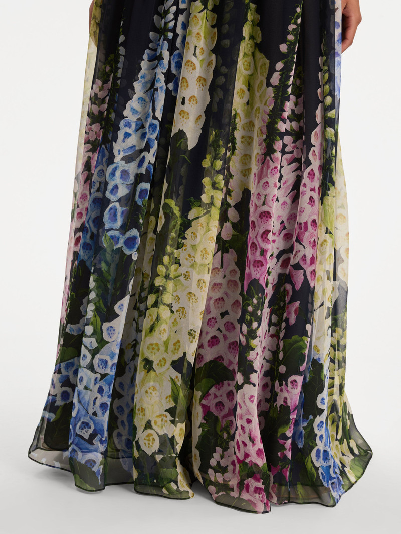 DEGRADÉ FOXGLOVE CHIFFON GOWN 5