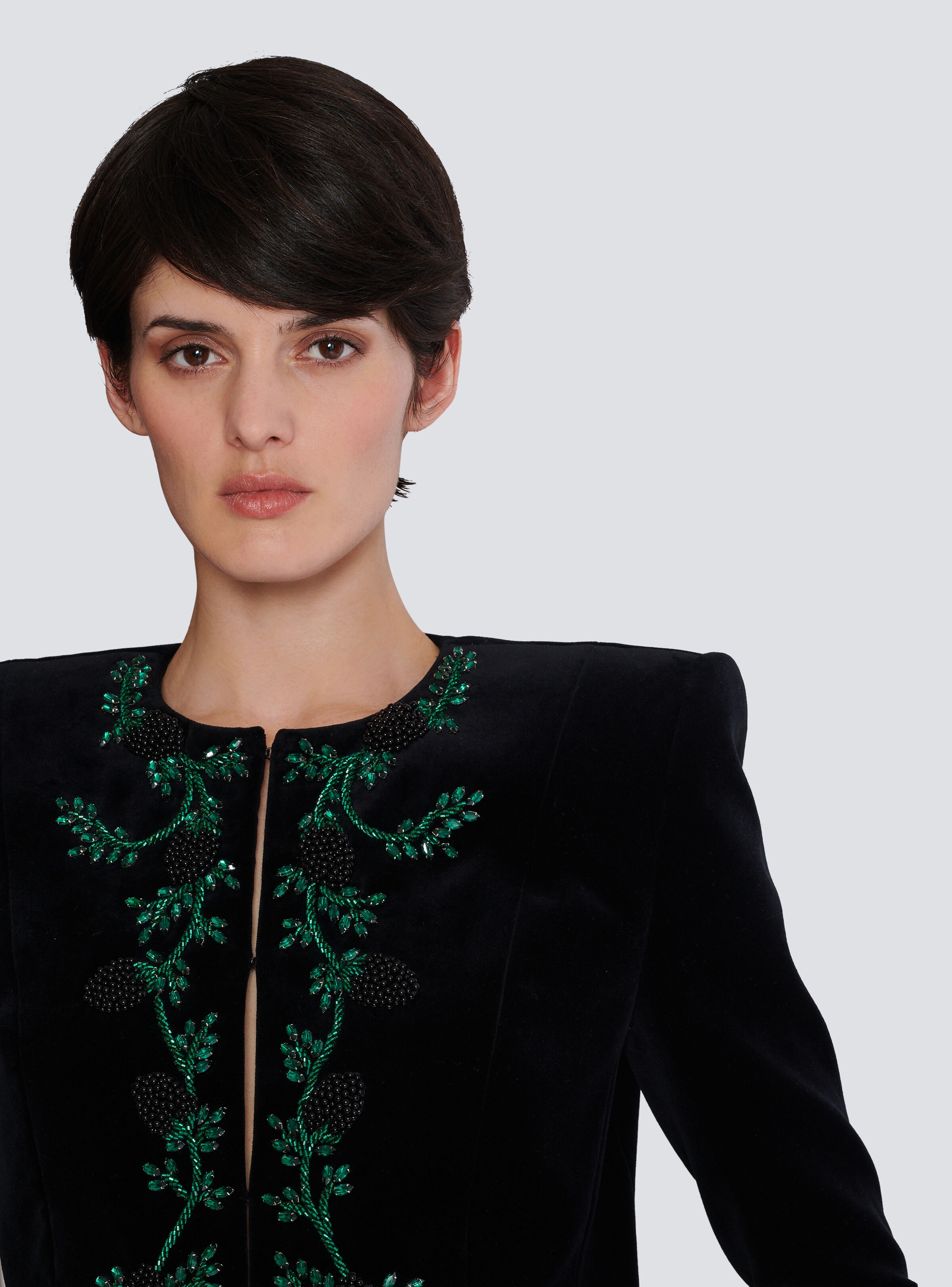 Blackberry embroidered velvet jacket - 7