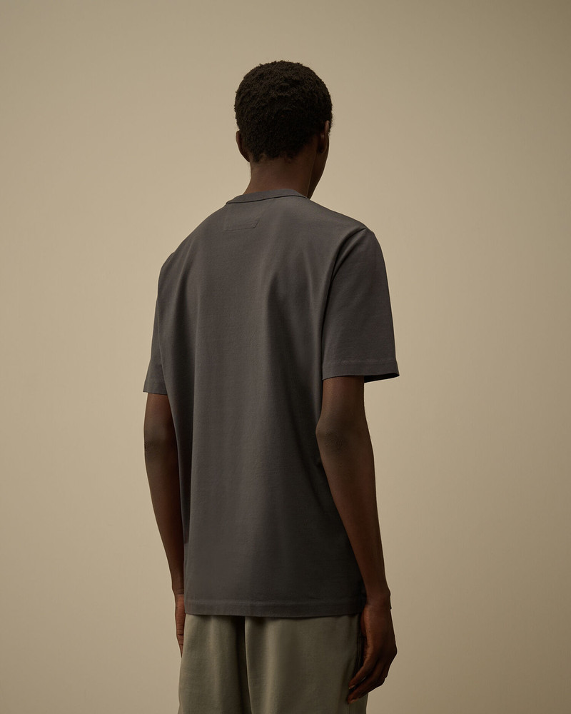 Mercerized 30/2 Jersey Twisted Short Sleeve Logo T-Shirt 4
