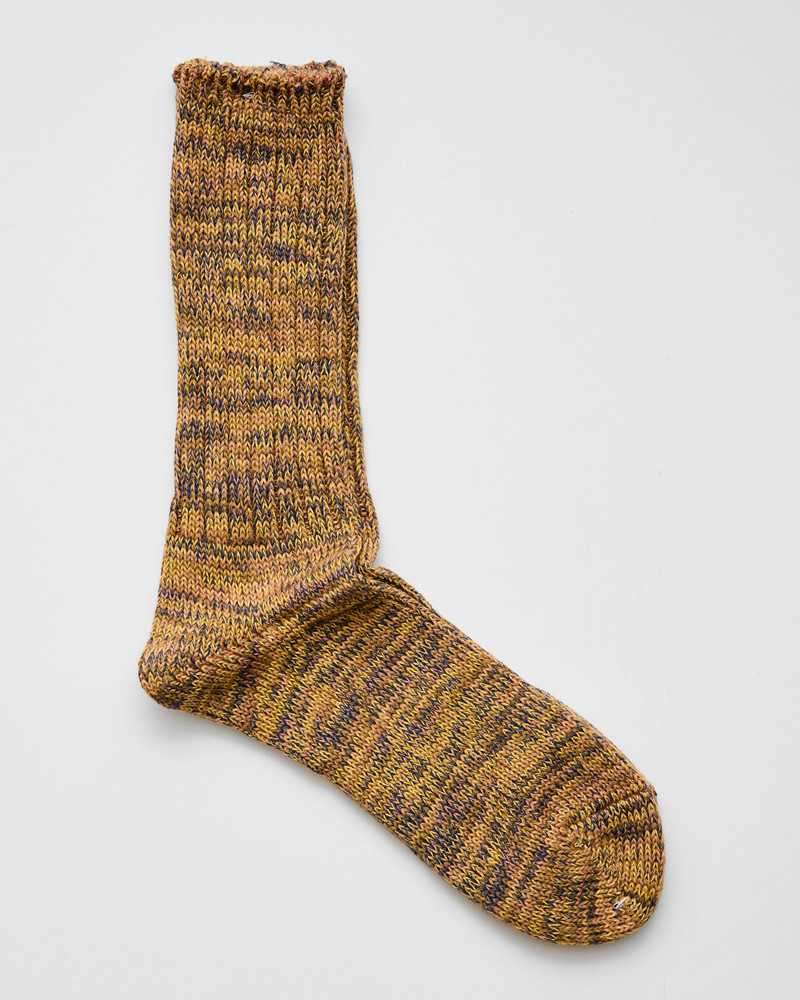 ANONYMOUSISM Melange Crew Sock in Harvest outlook