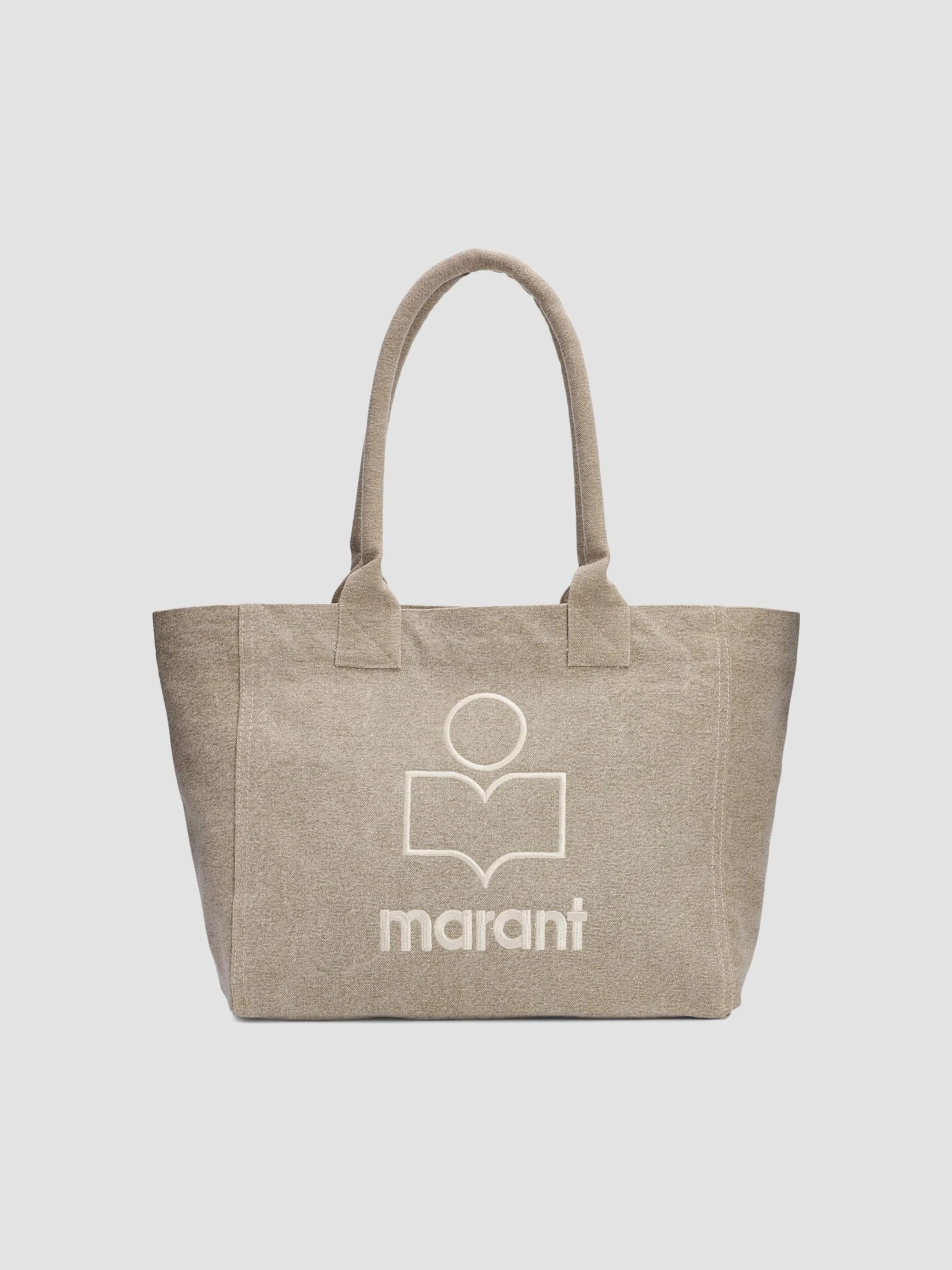 Women's Yenky Zipped Cotton Tote Bag - Beige - 1