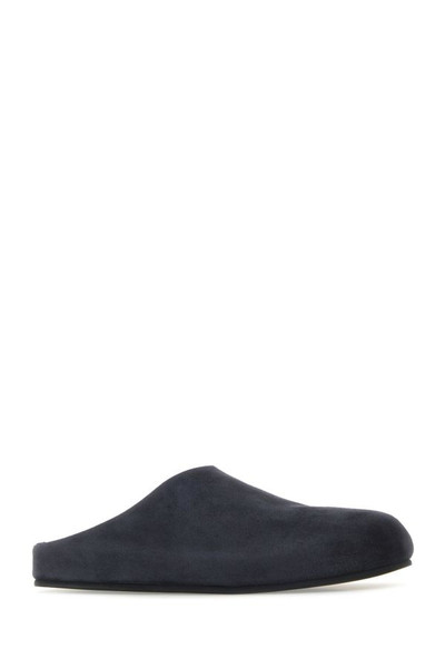The Row Midnight blue suede Hugo slippers outlook