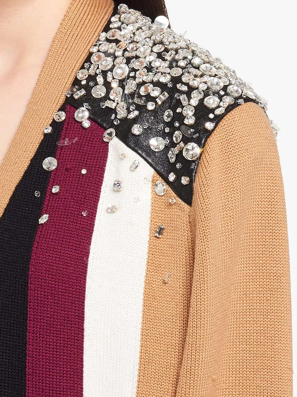 crystal embellished cardigan - 5