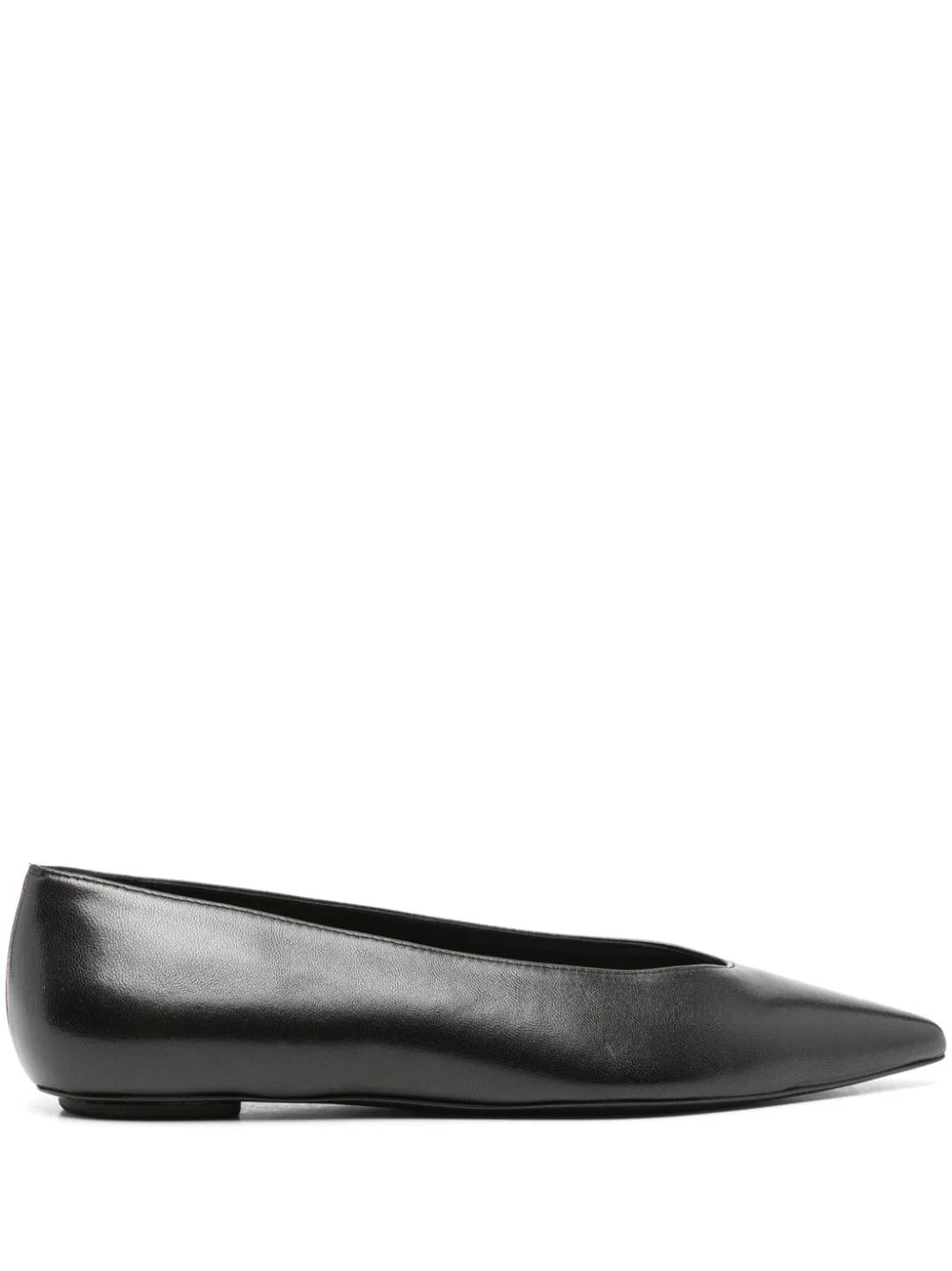 pointed-toe leather ballerinas - 1