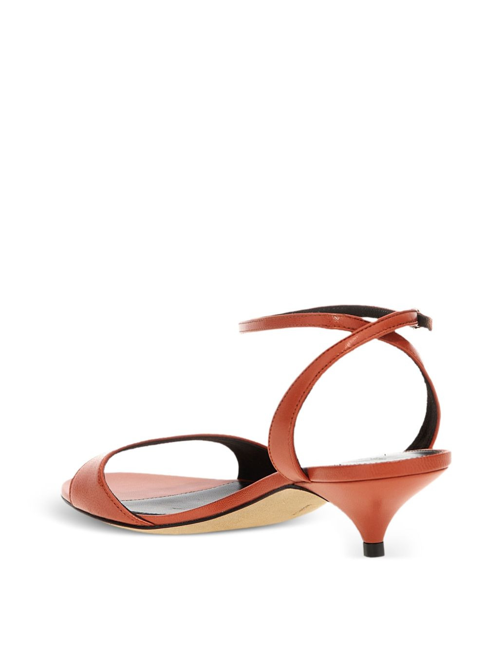 kitten-heel leather sandals - 3