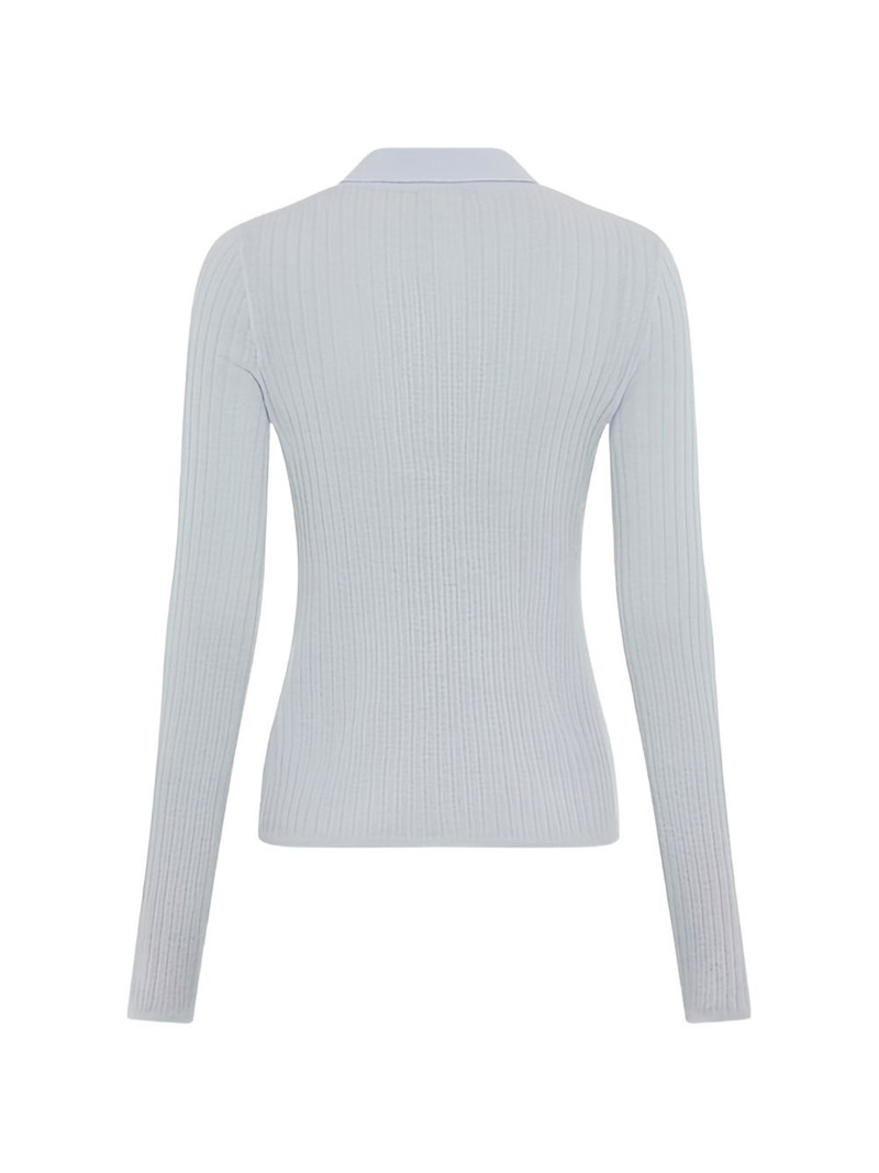 BOSS ribbed-knit polo top outlook