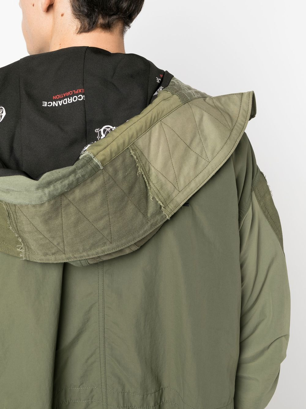 drawstring-hood parka coat - 5