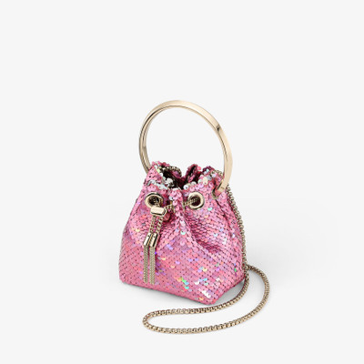 JIMMY CHOO Micro Bon Bon
Pink Sequin Fabric Mini Bag outlook