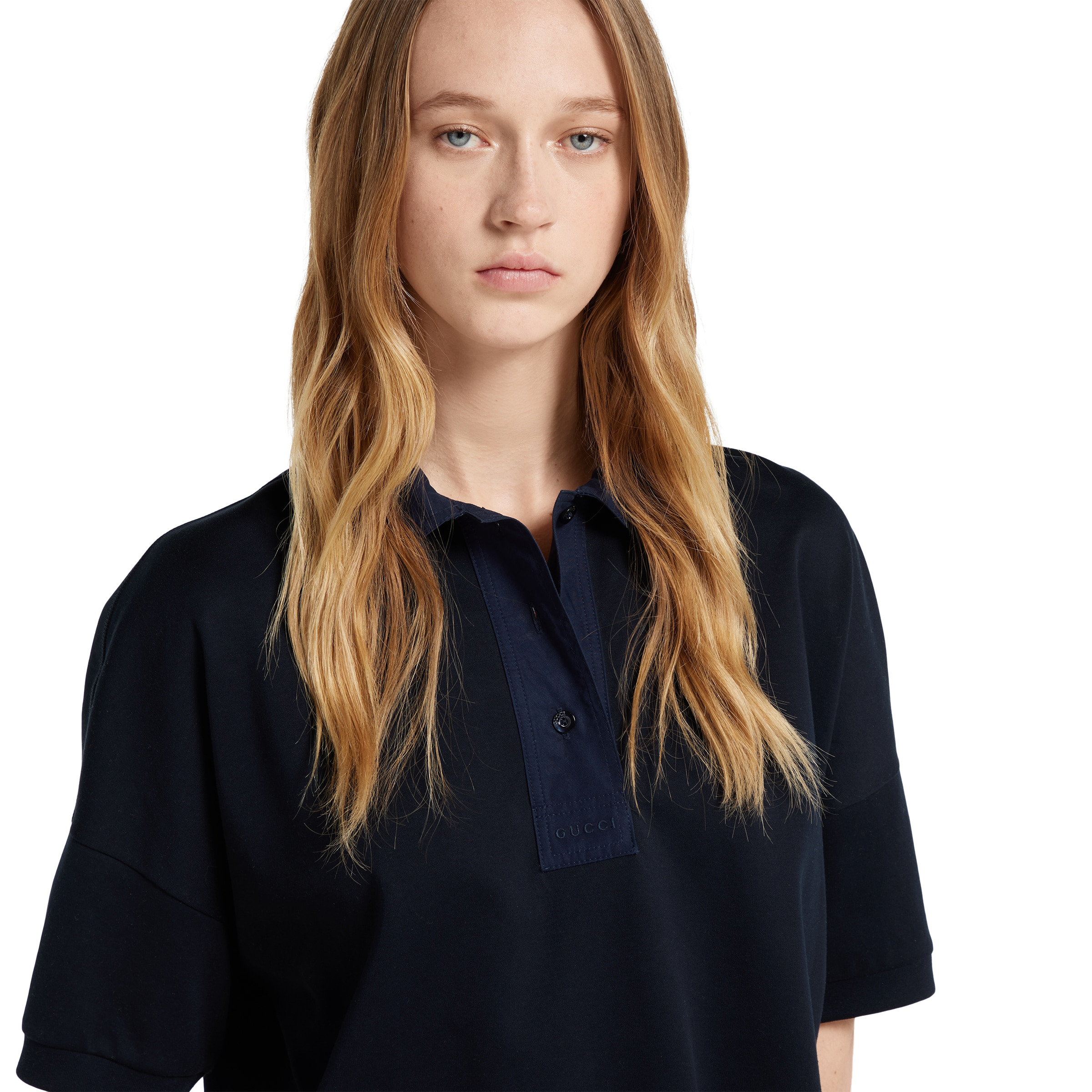 Cotton jersey polo shirt with embroidery - 5
