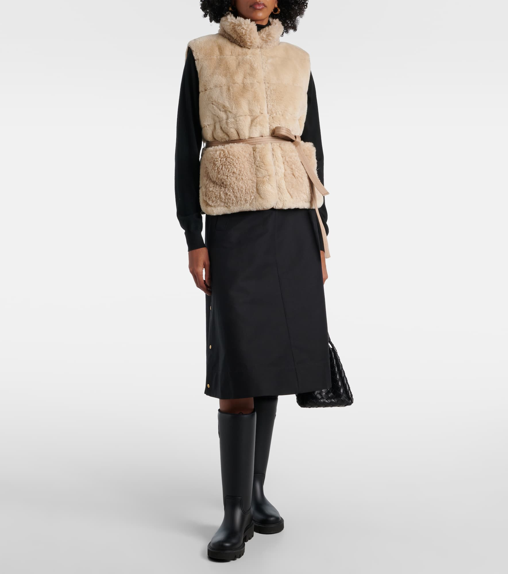Joui faux fur down vest - 2