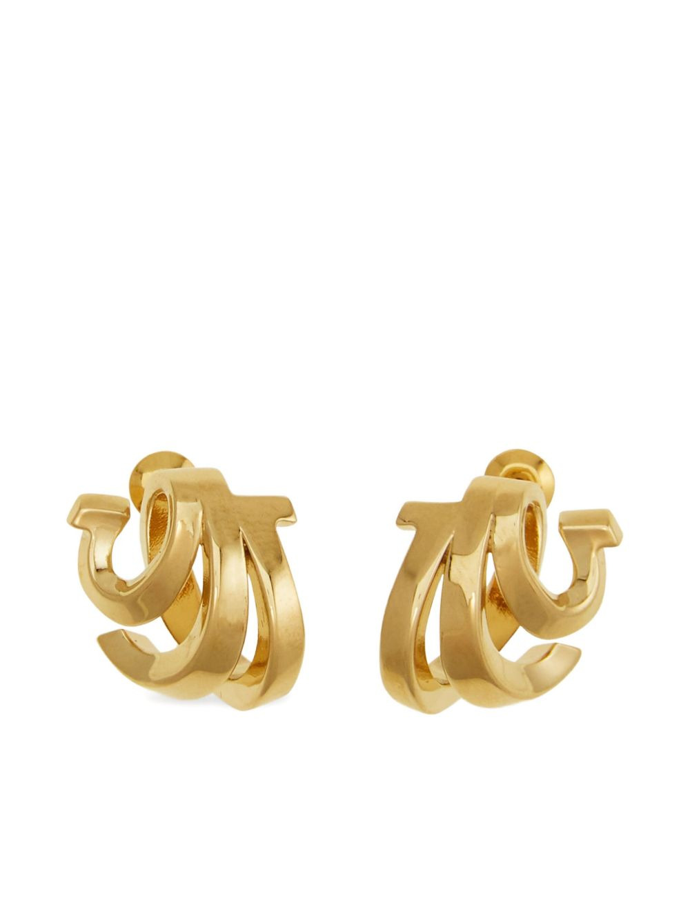 triple Gancini hoop earrings - 1