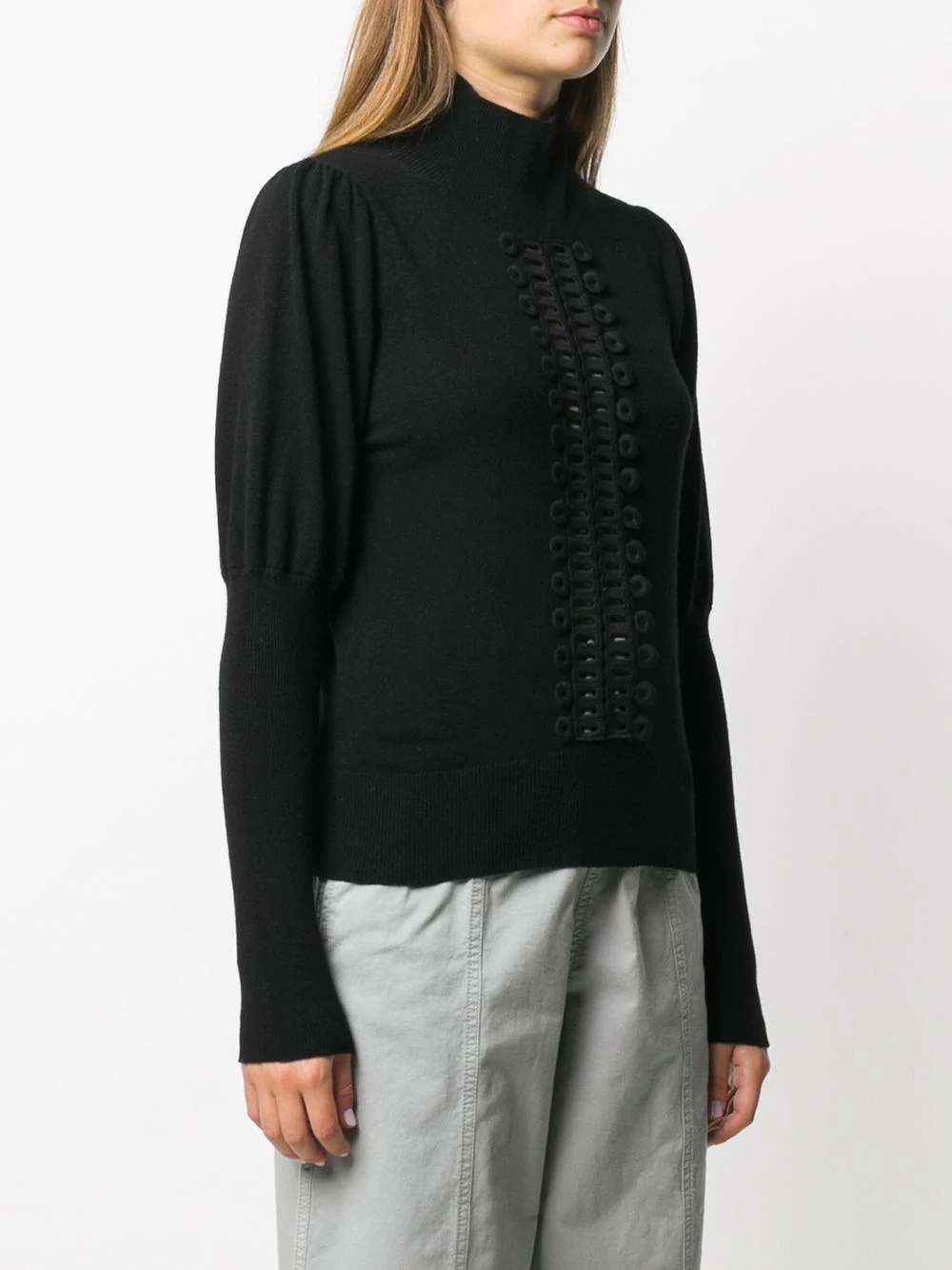 fitted-cuff sleeves jumper - 3