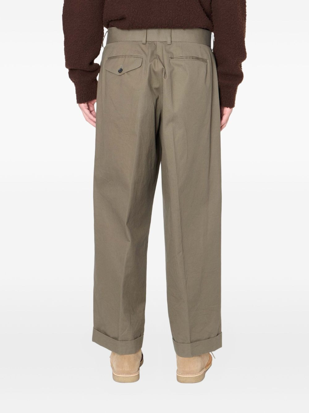 pleated-cuffed trousers - 2