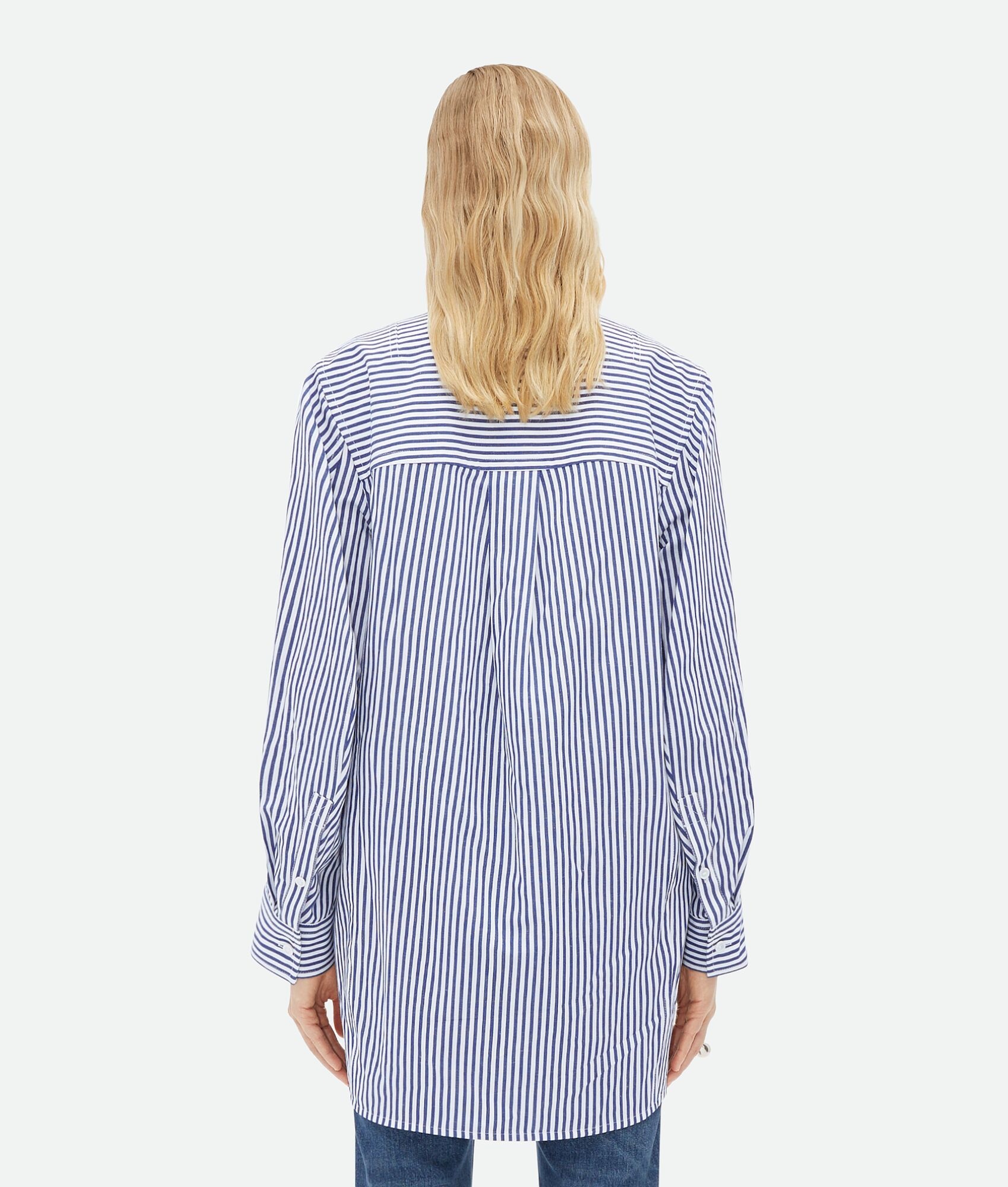 Curved Shape Oversized Cotton Linen Shirt - 3