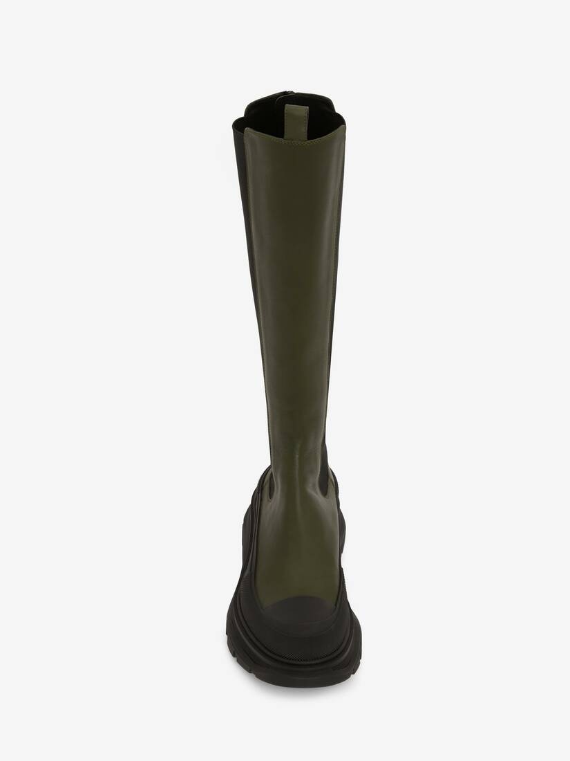 Tread Slick Knee High Boot in Khaki - 4