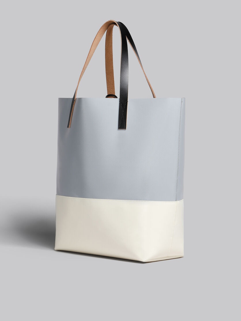 SILVER AND BEIGE TRIBECA SHOPPING BAG - 2