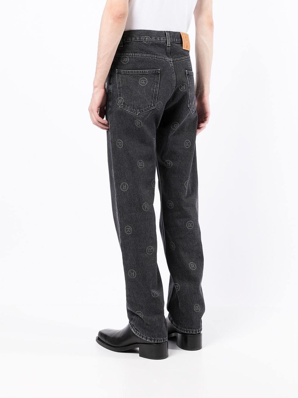 logo-print straight-leg jeans - 5
