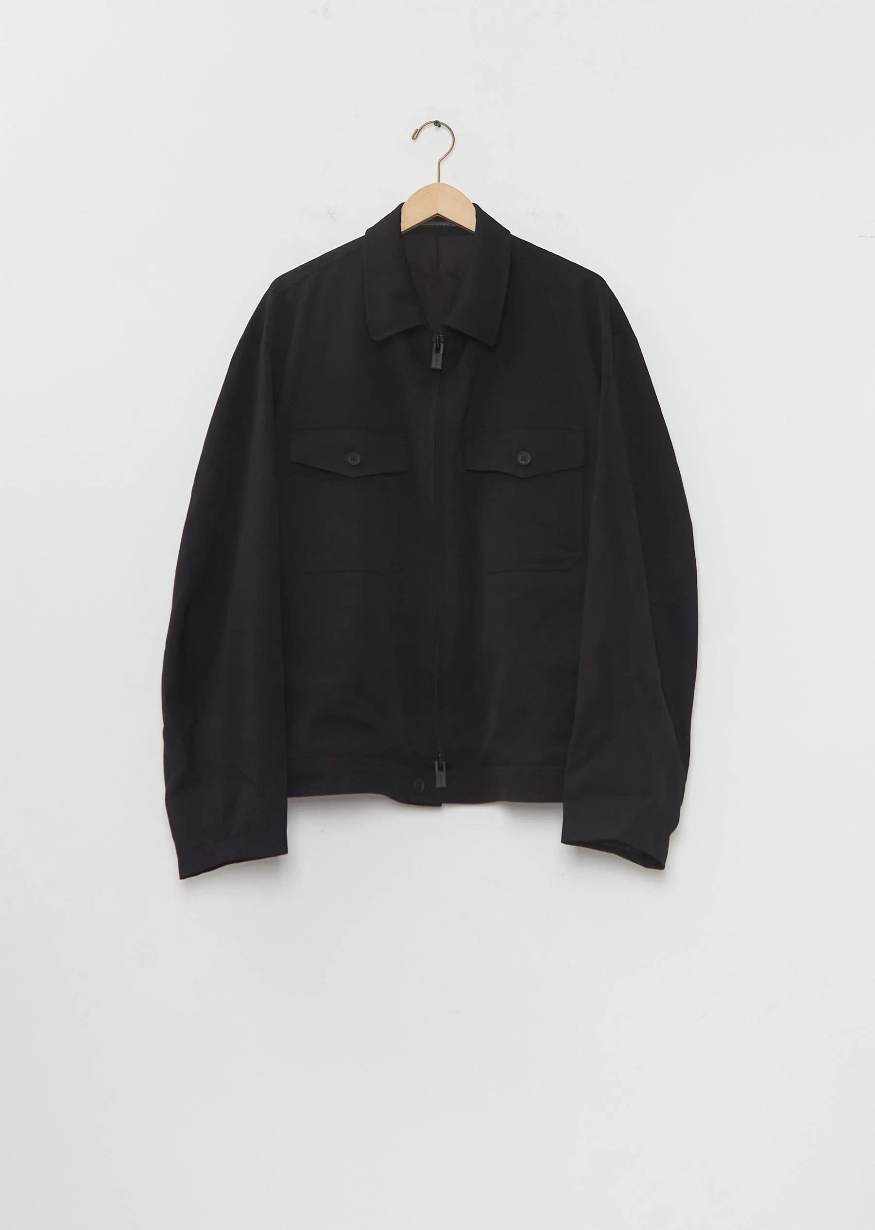 Wool Gabardine Pocket Blouson - 1