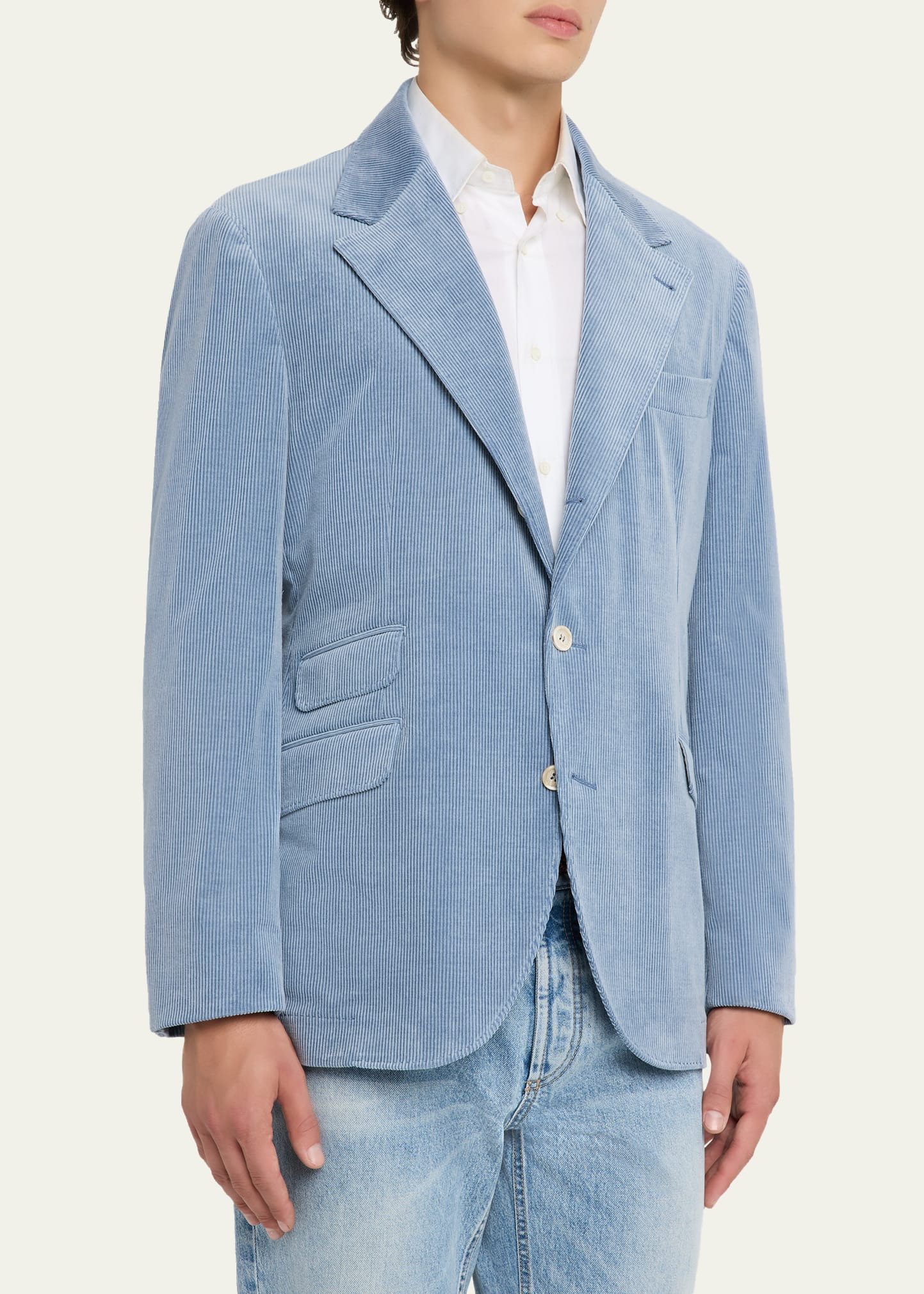 Men's Cotton and Cashmere Corduroy Sport Coat - 4