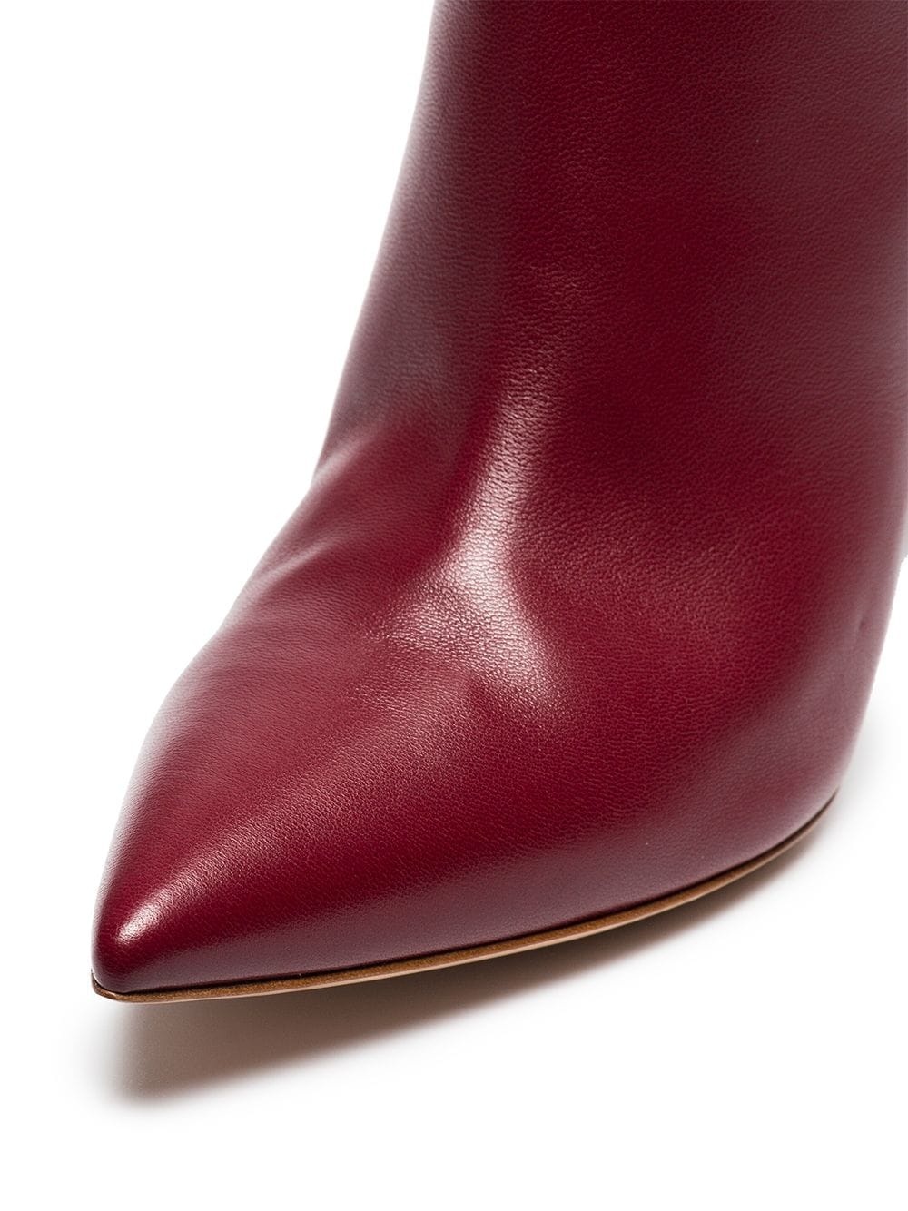 burgundy Suzan 85 leather slouch boots - 5