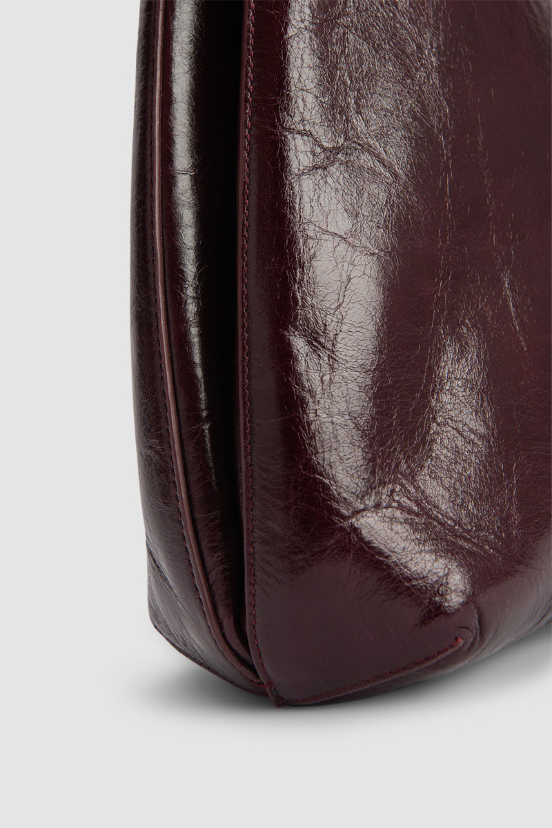 Amber Folio Grape Calf Leather Shoulder Bag 3