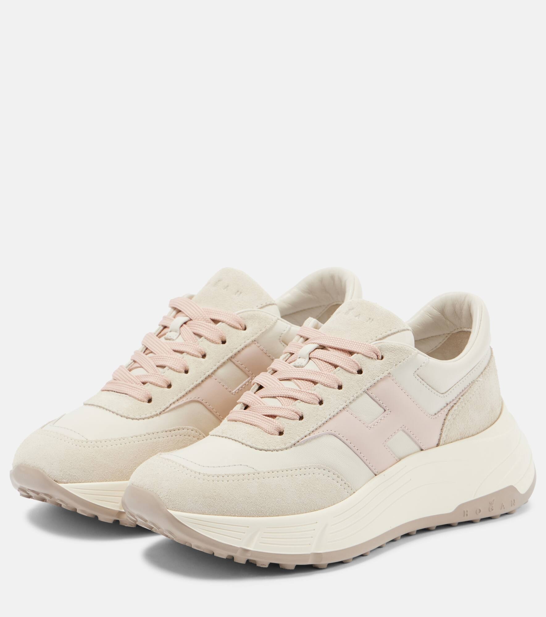 H669 suede and leather sneakers - 4