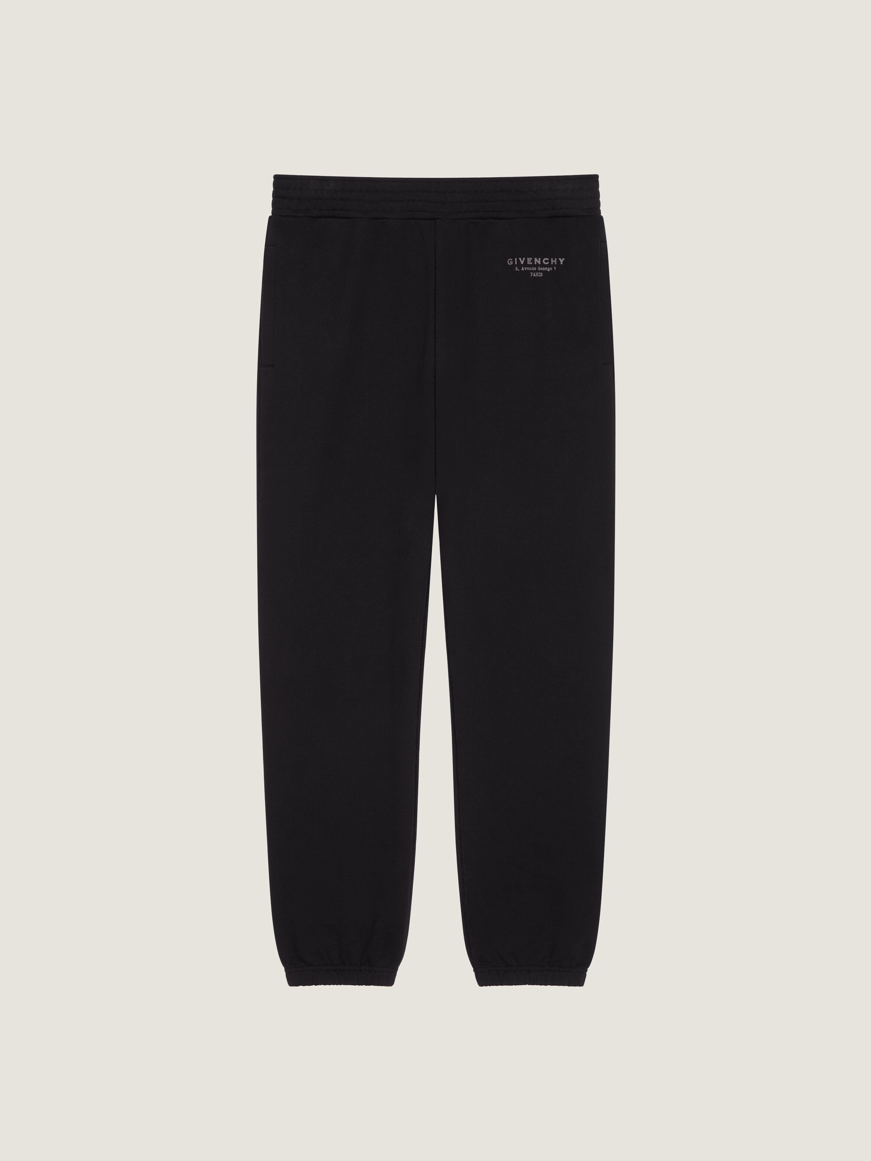 JOGGER PANTS IN FLEECE WITH GIVENCHY STAMP PRINT - 1