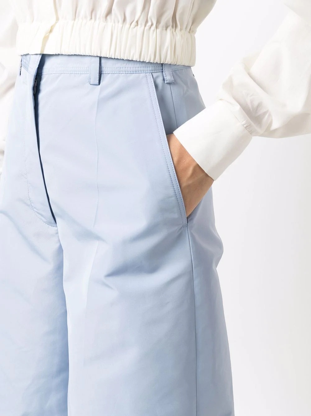 high-waisted wide-leg trousers - 5