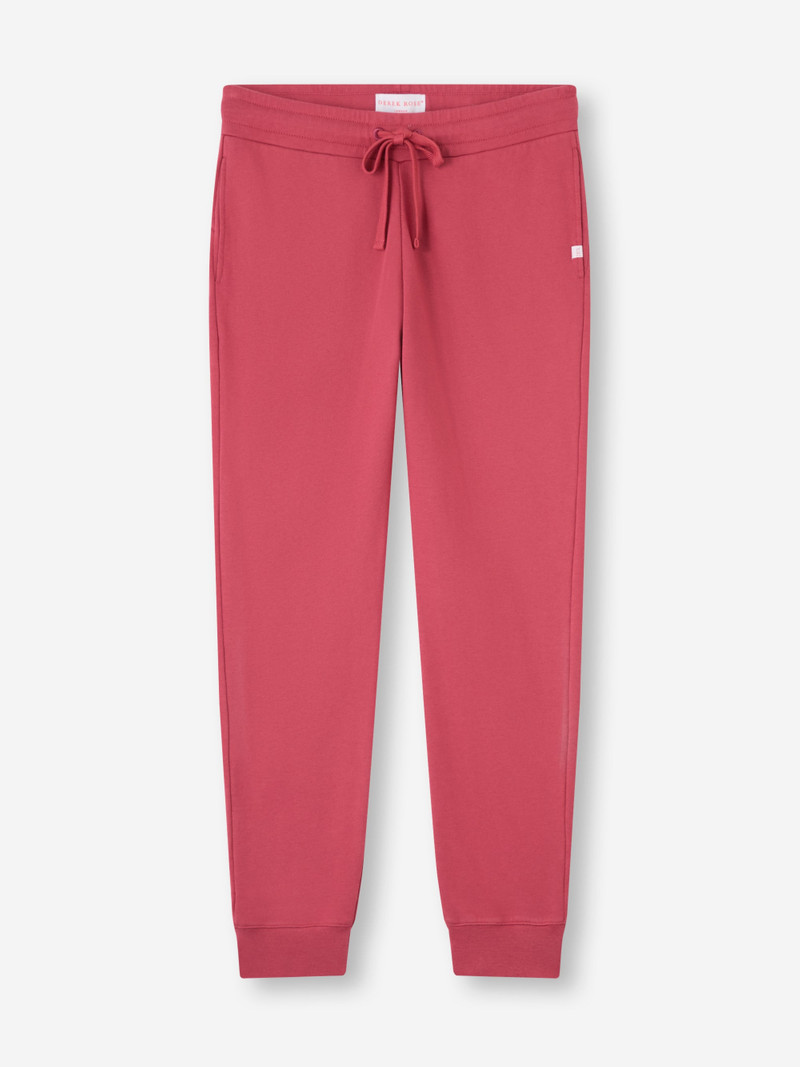 Women's Cuffed Sweatpants Quinn Cotton Modal Garnet Red 5