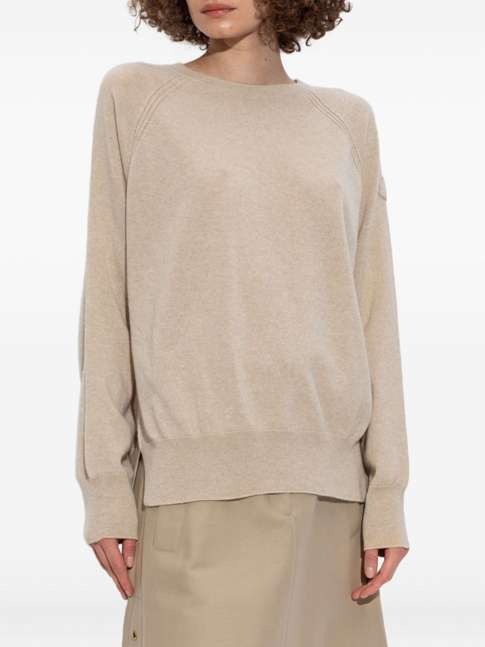 raglan-sleeve cashmere sweater - 3