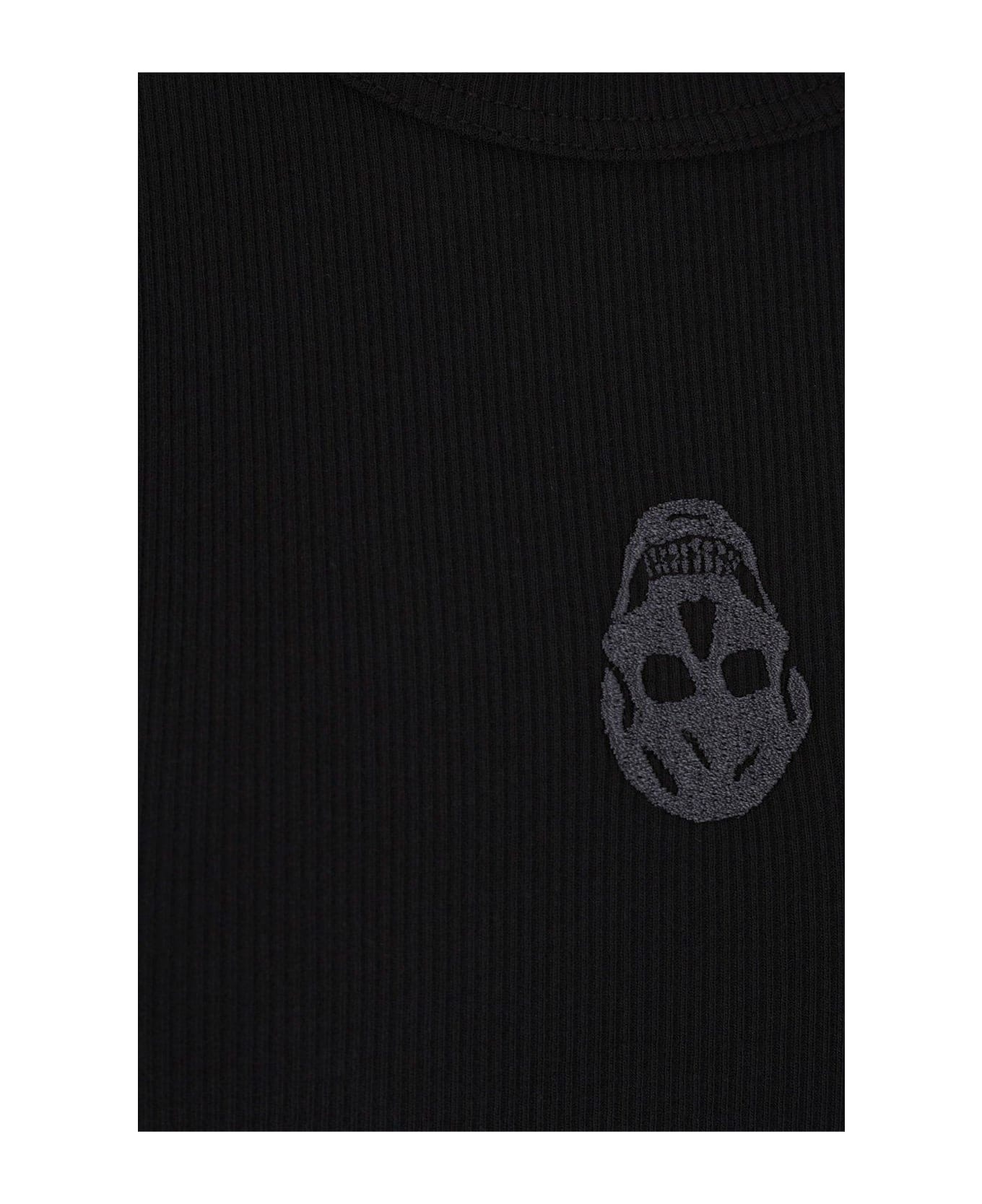 Skull Ribbed Tank Top - 3