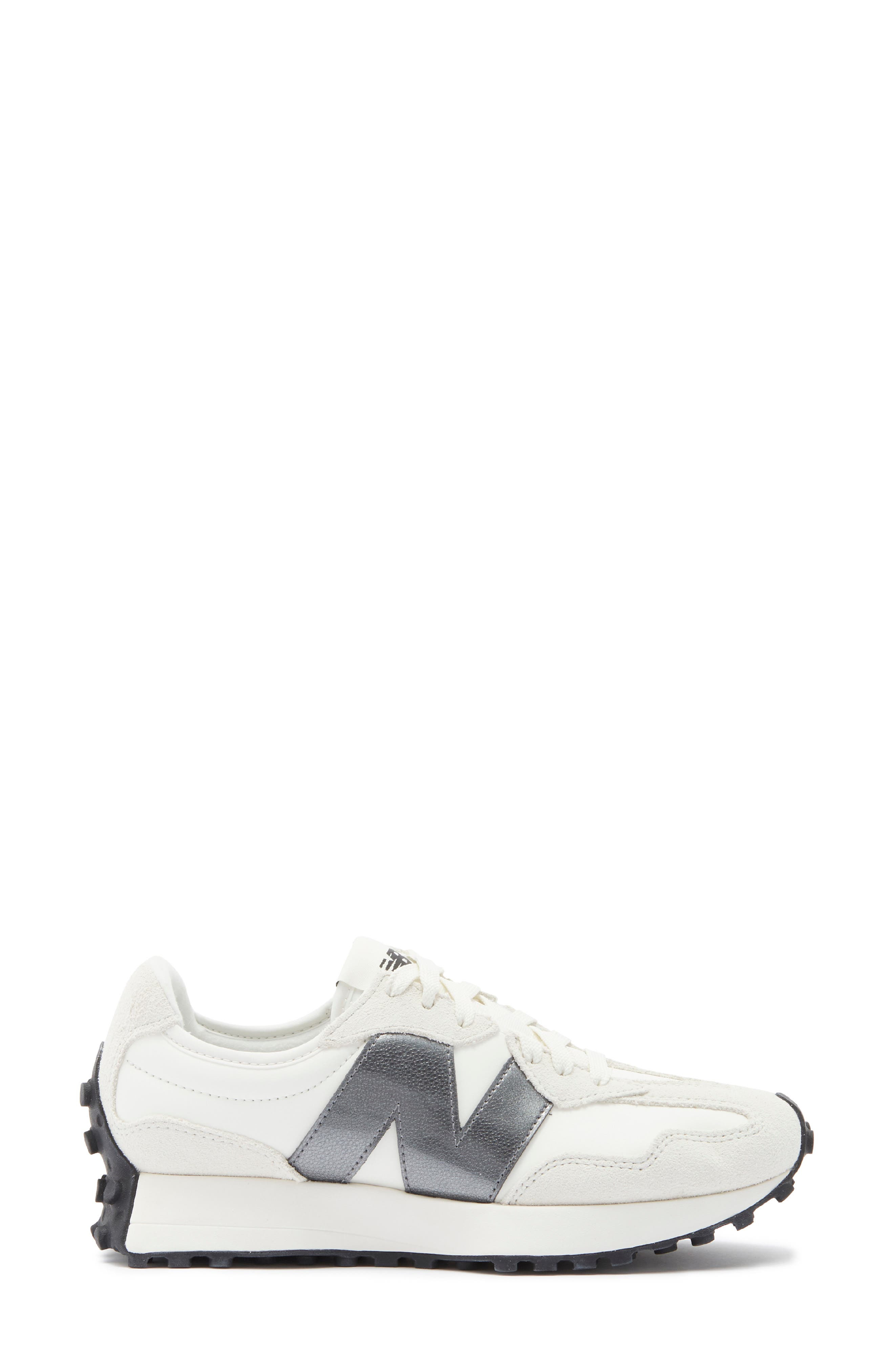 New Balance 327 Patent Sneaker in Sea Salt/Castlerock at Nordstrom - 3