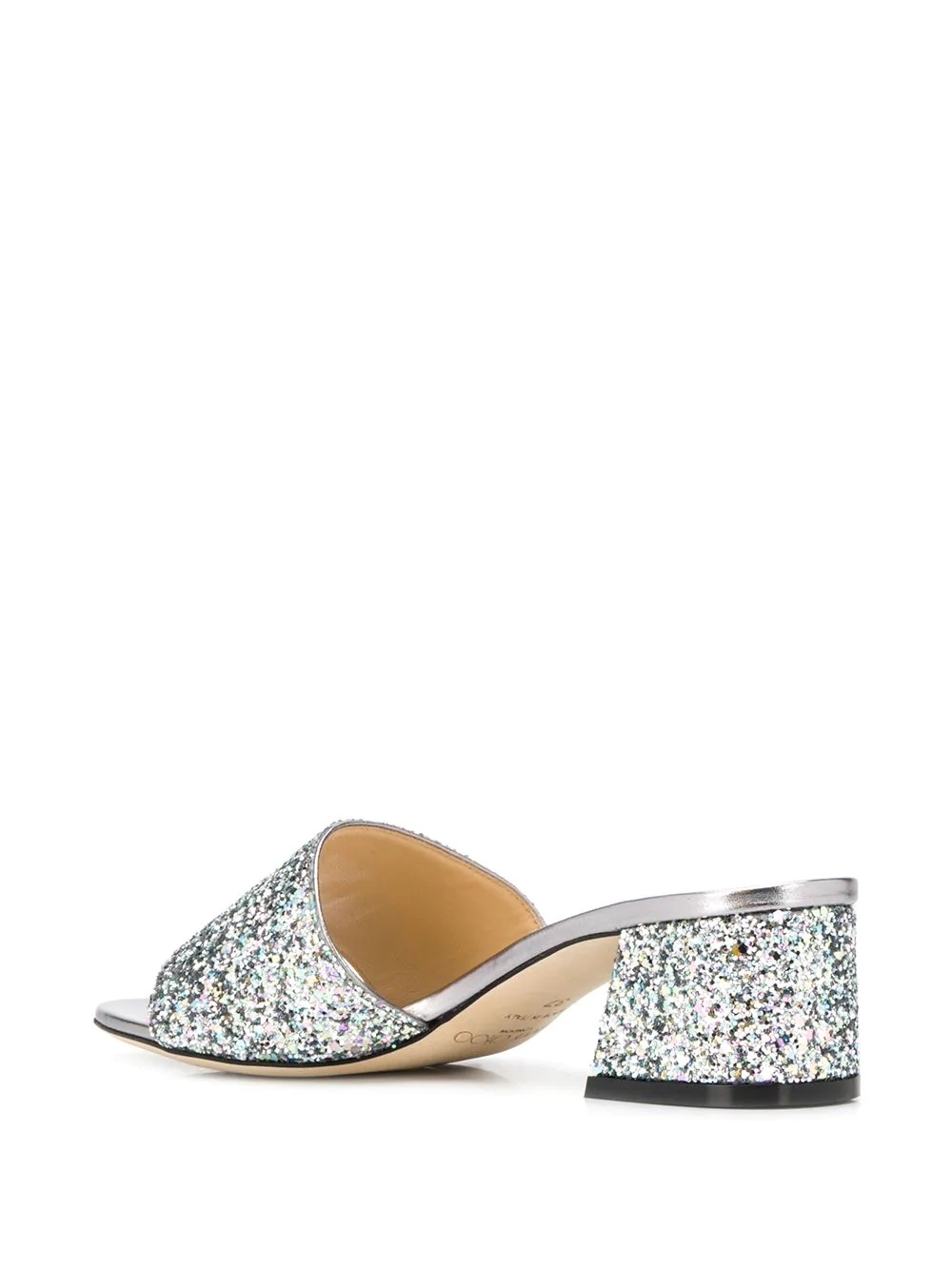 Minea 45mm glitter-effect mules - 3