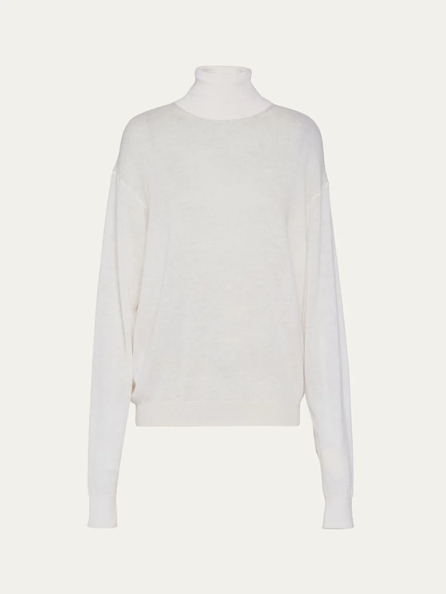 Superfine Cashmere Turtleneck Sweater - 1
