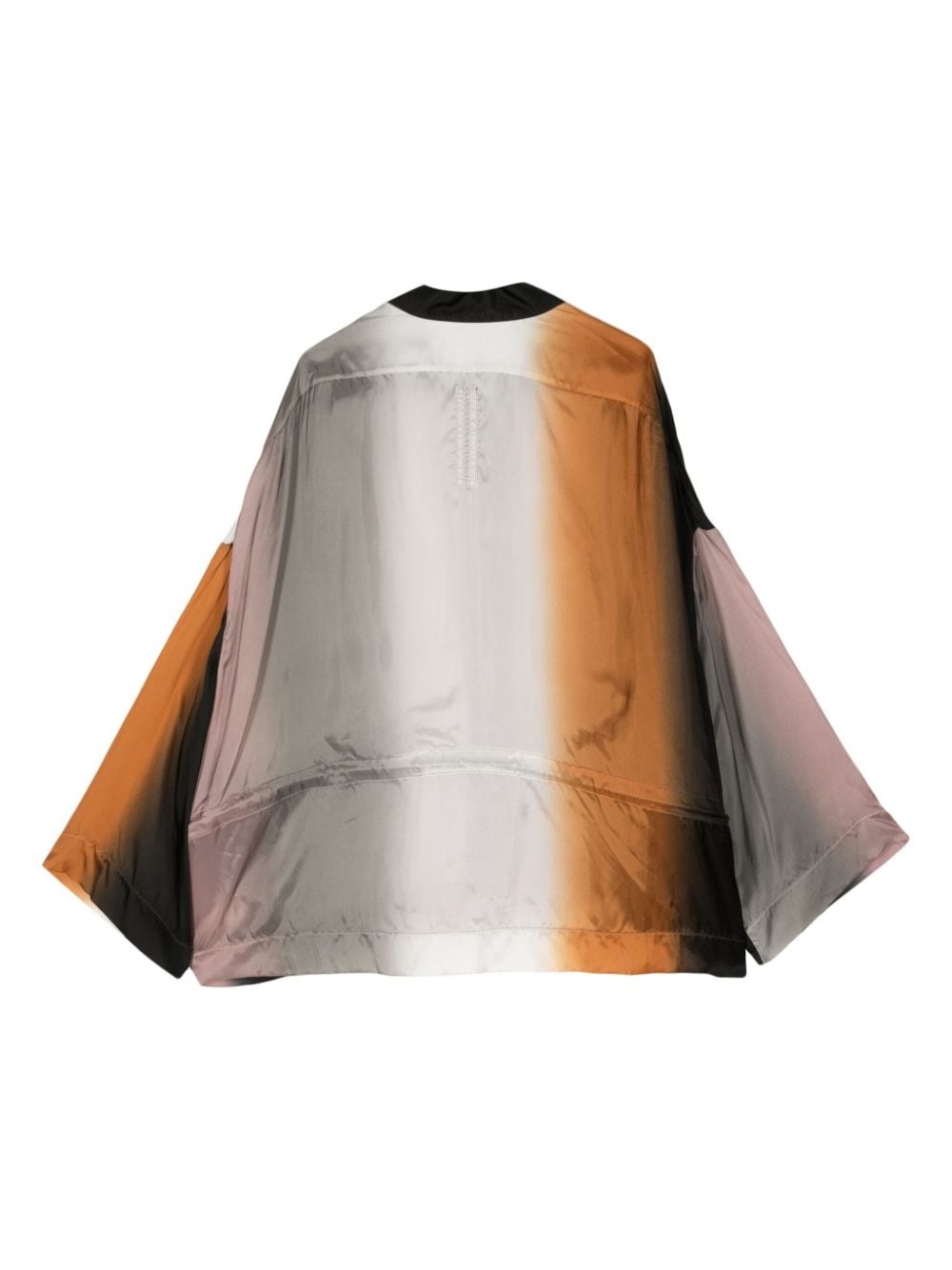 drop-shoulder satin cardigan - 2