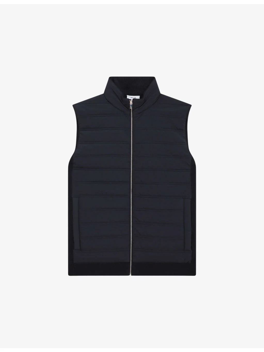 William padded PU and knitted gilet - 1