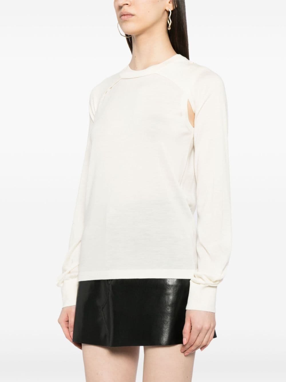 cut-out detailing jersey - 3