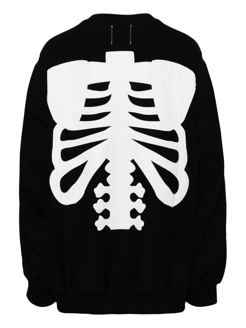 Back Gusset Sleeve Crew Neck Sweatshirt (Bone Type 01) "Black" - 2