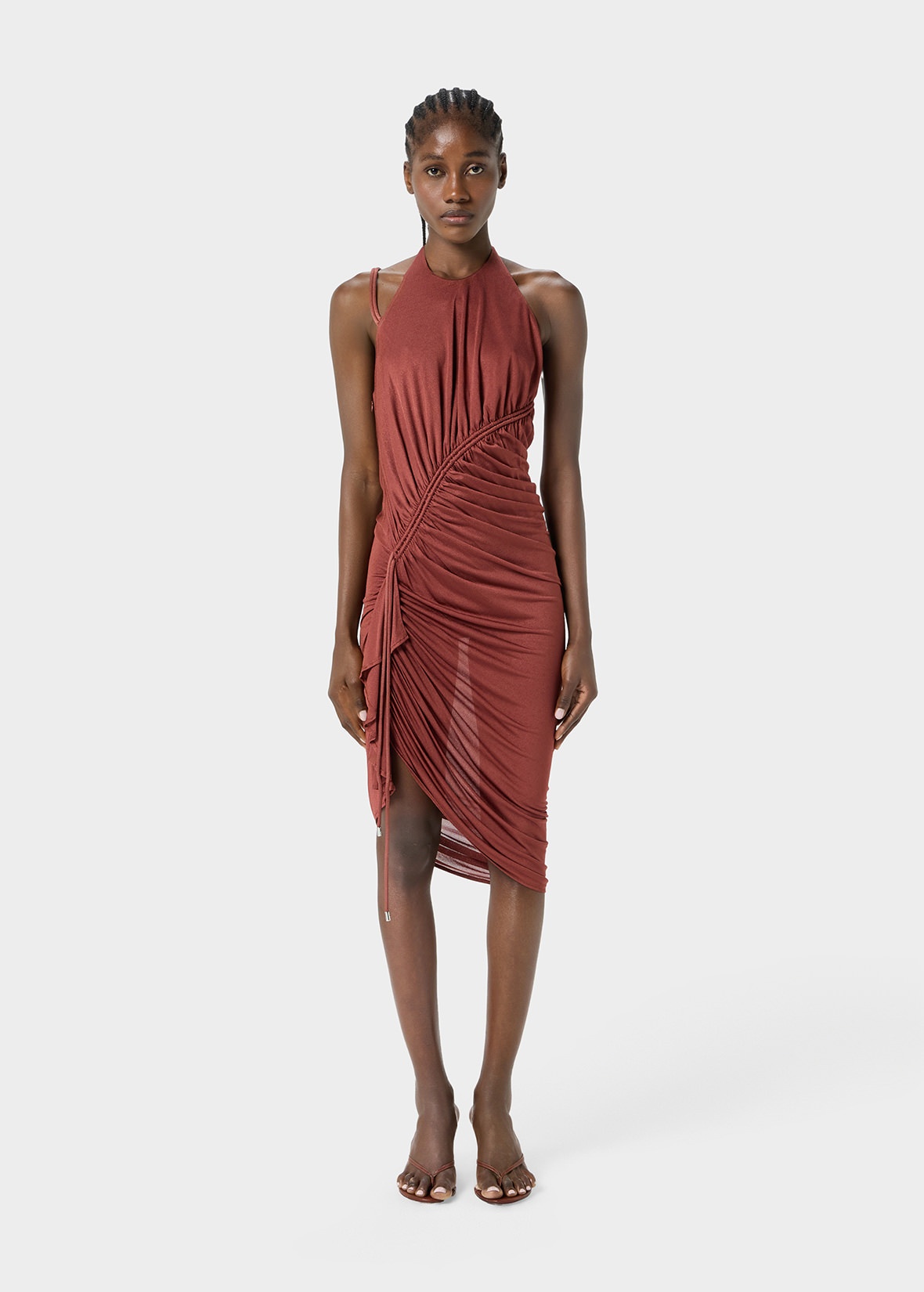 CRÊPE JERSEY DRESS WITH GATHERING - 3