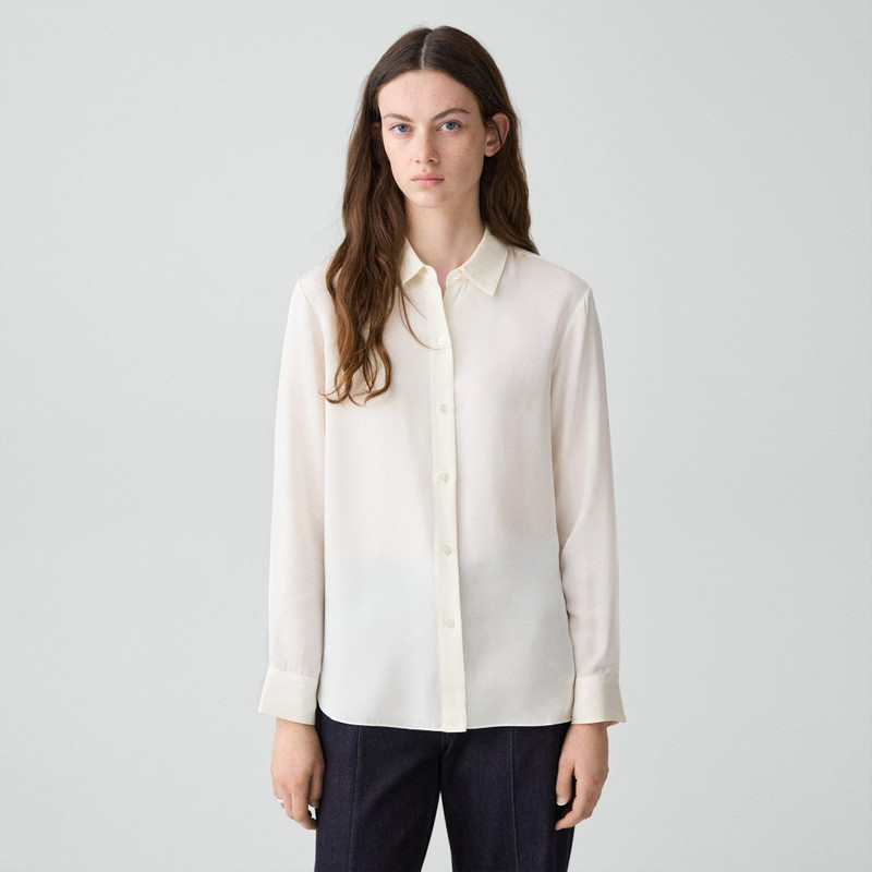 Straight Shirt in Silk Georgette 2