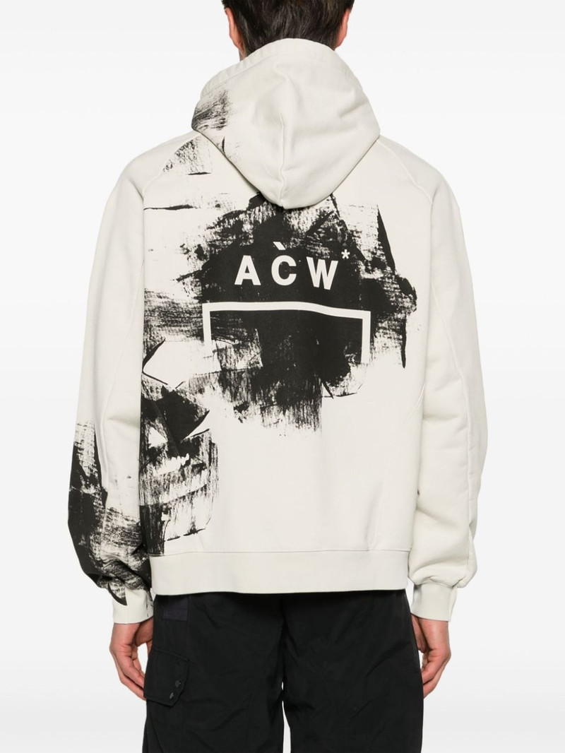 Brushstroke cotton hoodie 4