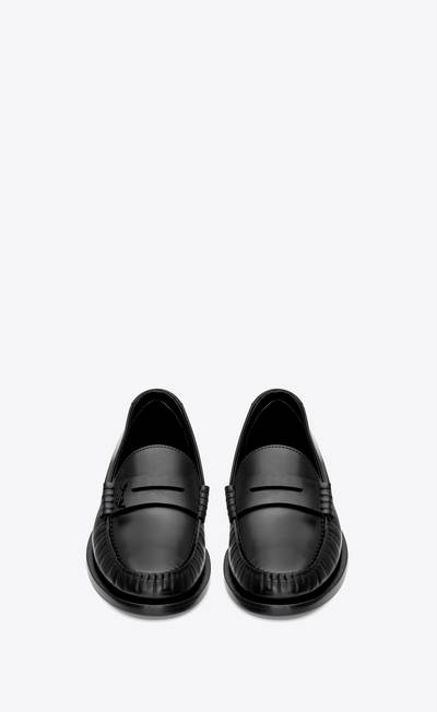 SAINT LAURENT le loafer monogram penny slippers in smooth leather outlook