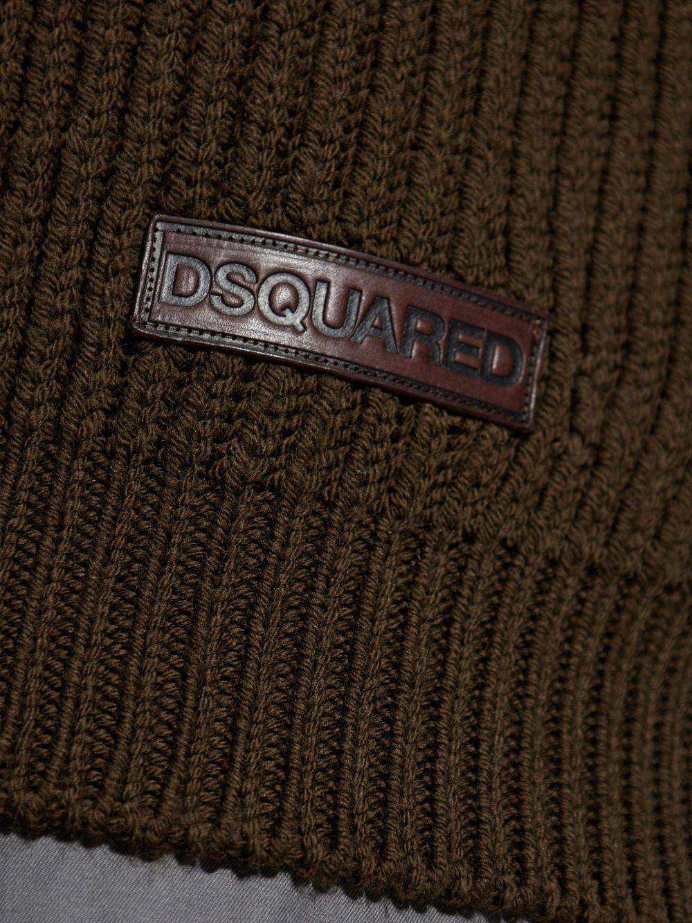 shoulder-patch ribbed-knit jumper - 5