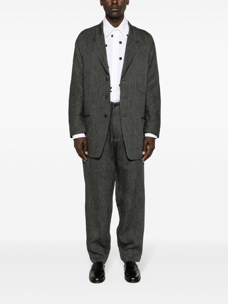 Yohji Yamamoto W-Raglan linen blazer outlook