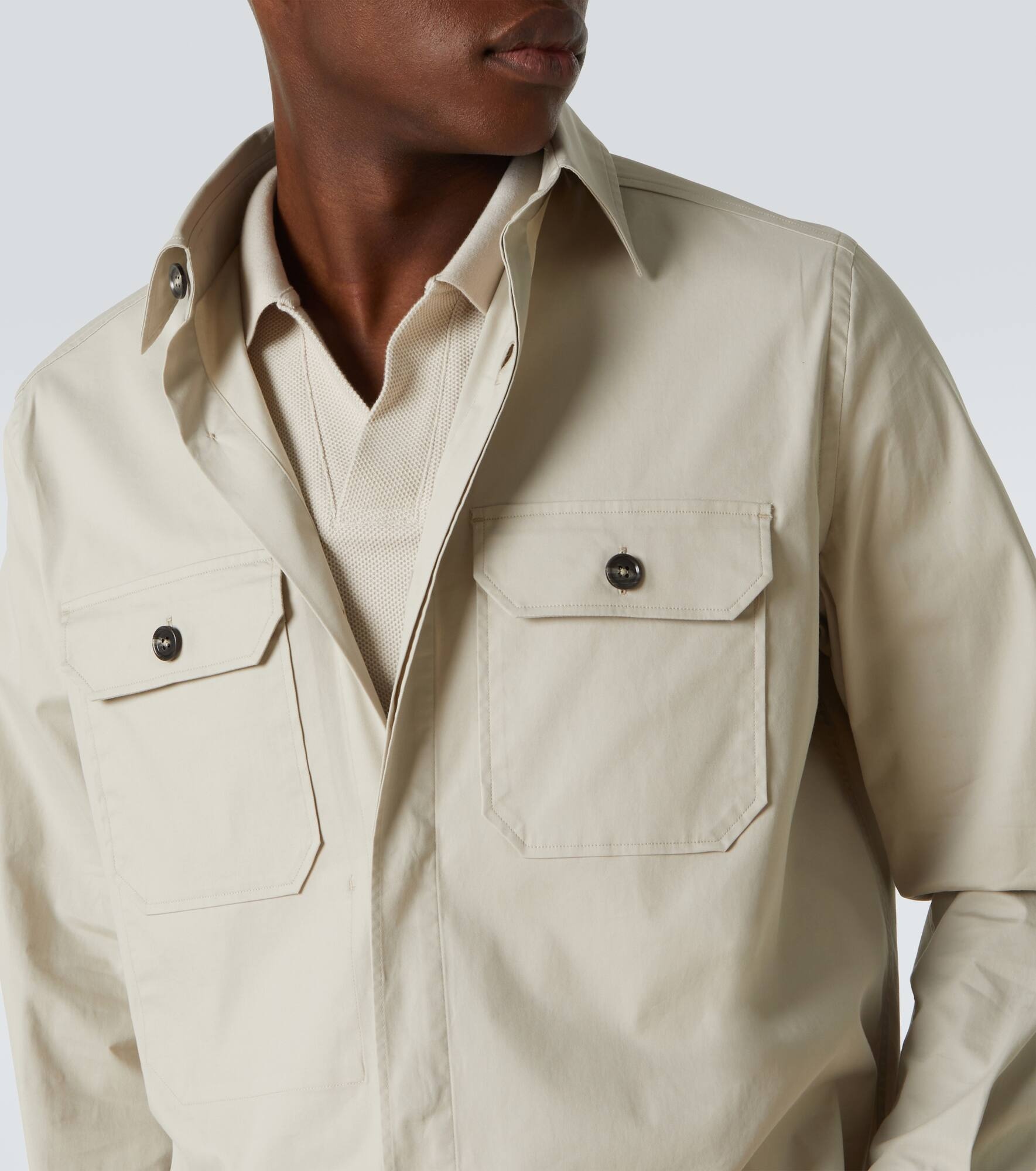 Cotton-blend overshirt - 5