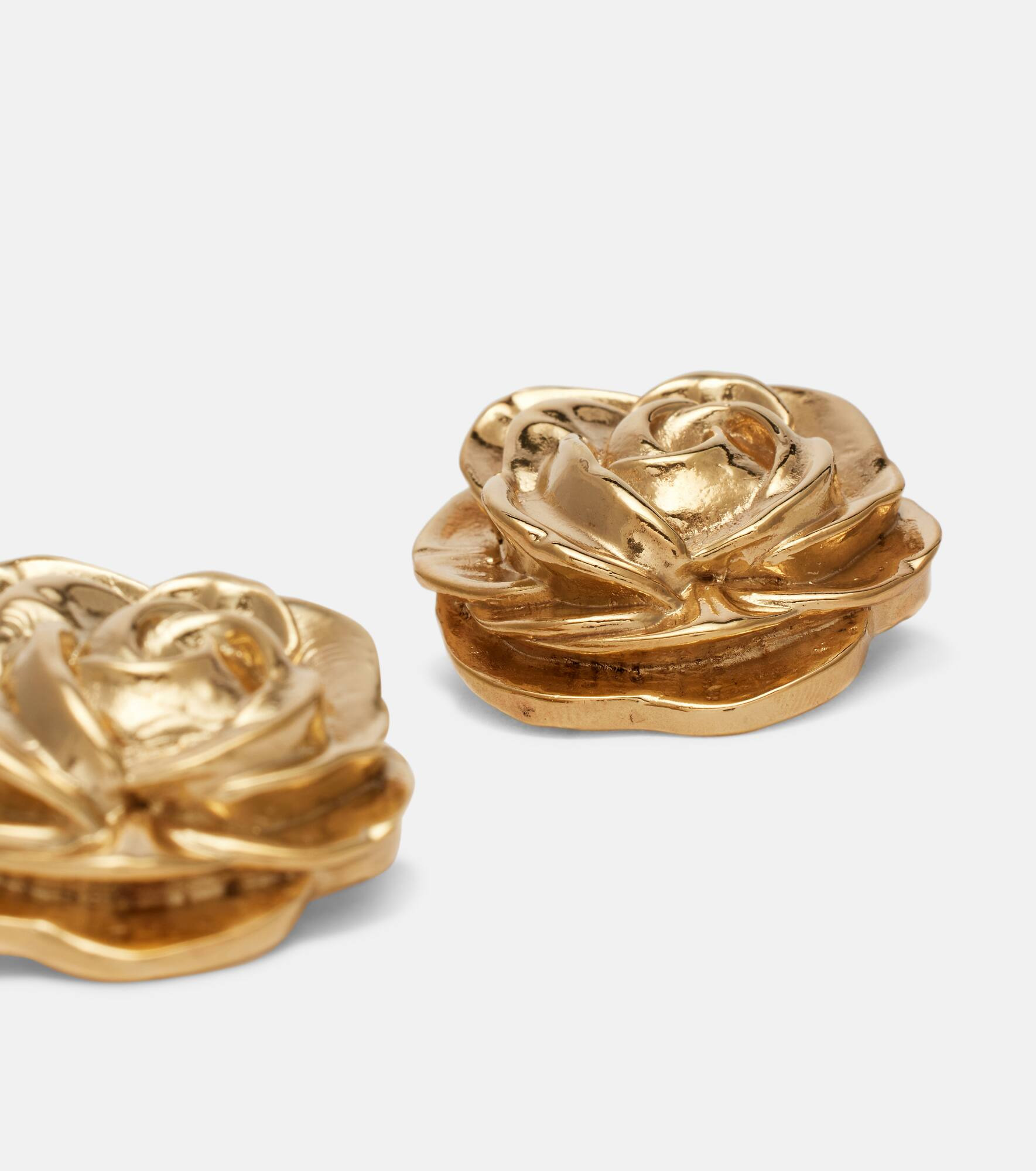 Rose gold-plated earrings - 4
