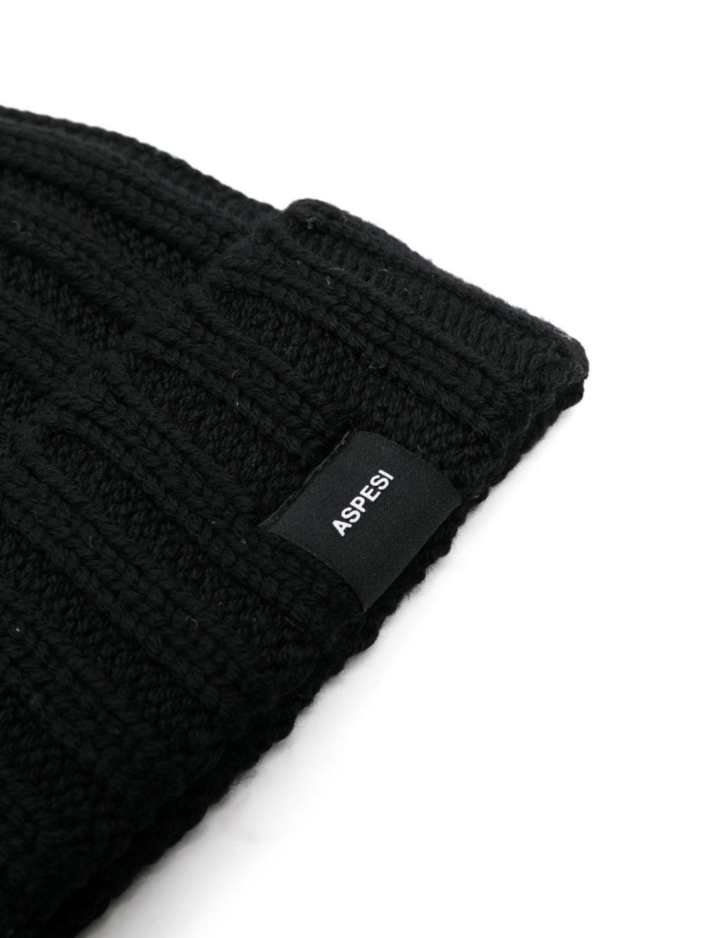 logo-patch ribbed beanie - 2