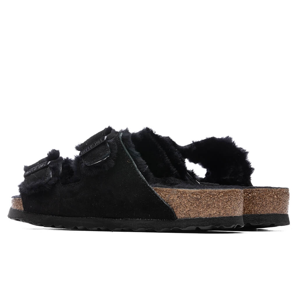 BIRKENSTOCK WIDE ARIZONA SHEARLING - BLACK - 4