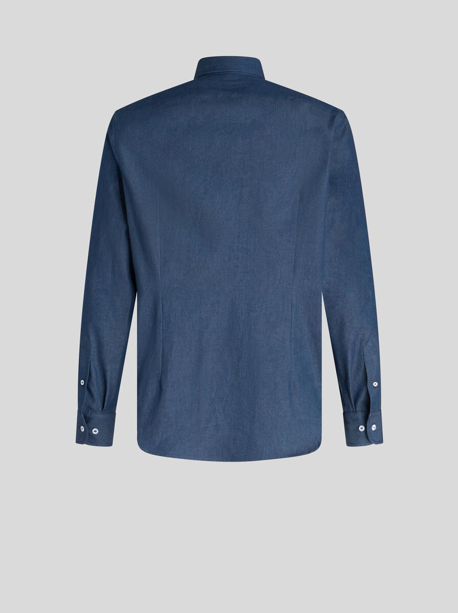 DENIM SHIRT WITH LOGO - 5