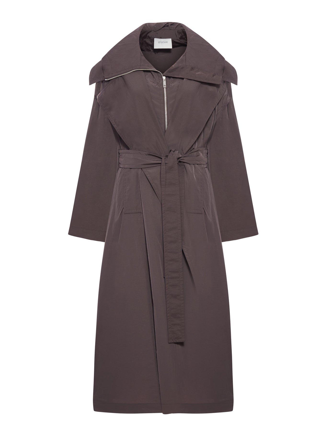 OVERSIZED TAFFETA TRENCH COAT WITH BARBA - 2